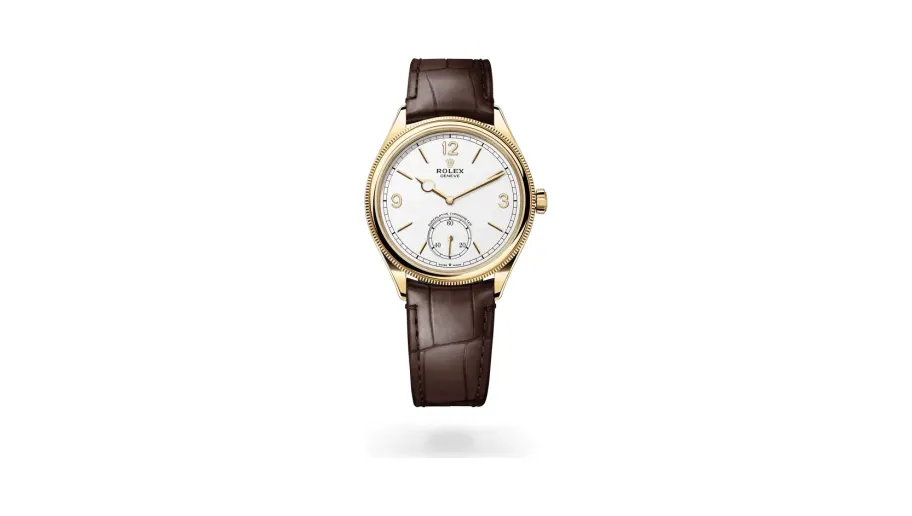 Rolex Perpetual 1908, 18 kt yellow gold, Intense white dial