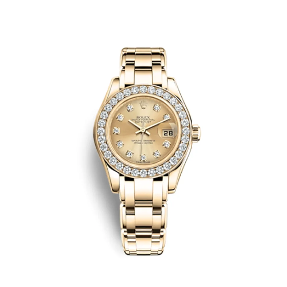 Rolex Datejust Pearlmaster 29 Yellow Gold Diamond / Champagne Diamond