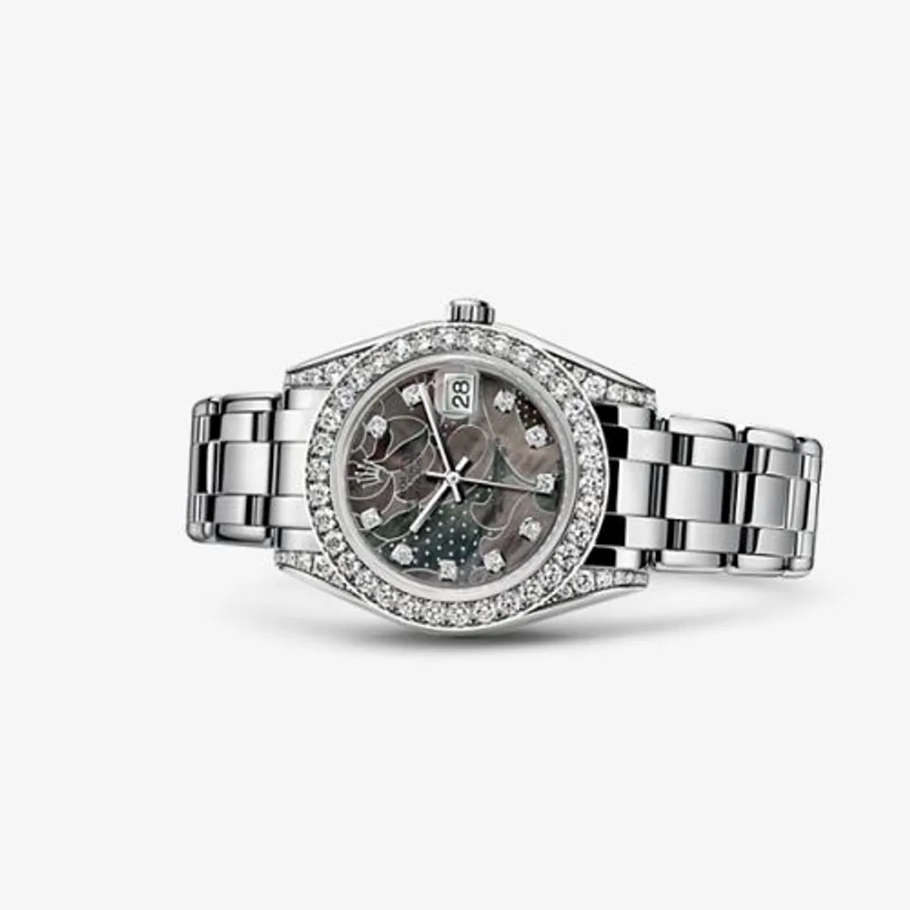 Rolex Datejust Pearlmaster 34 White Gold Diamond Shoulders Goldust Dream