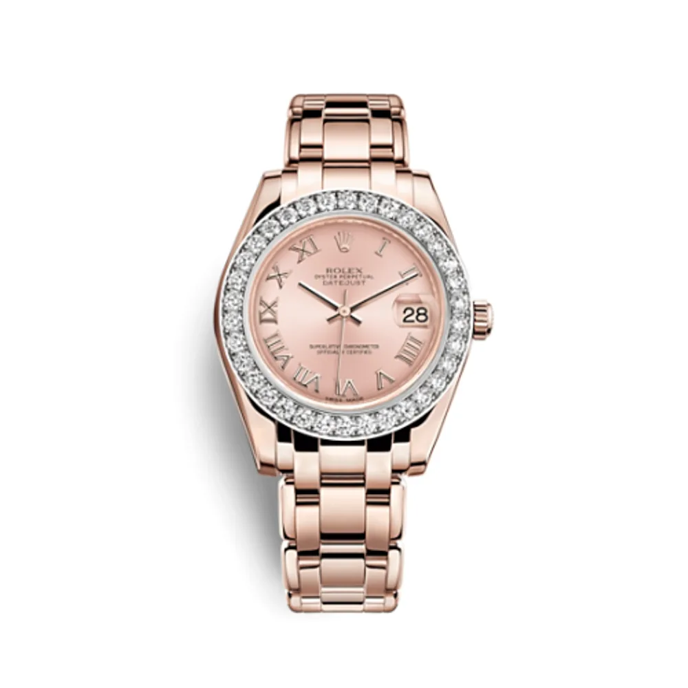 Rolex Datejust Pearlmaster 34 Everose Diamond Pink Roman