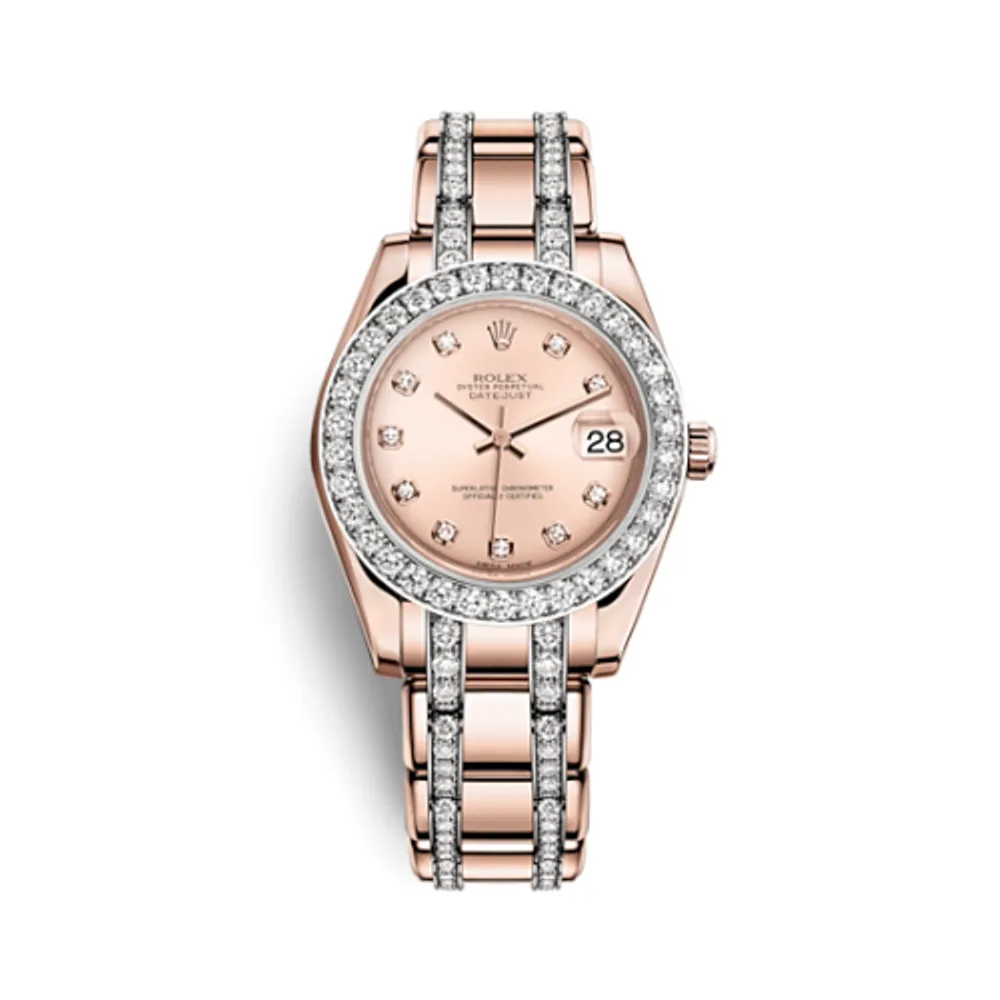 Rolex Datejust Pearlmaster 34 Everose Diamond Pink Diamond